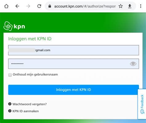 mijn live inloggen.